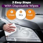 3-Step Headlight Restoration Kit with Protective Wipes