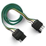 4-Way Flat Trailer Wire Extension Connector 18 AWG