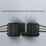 4-Way Flat Trailer Wire Extension Connector 18 AWG