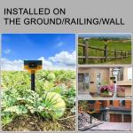 Solar Motion Sensor Alarm with Dog Barking Sounds