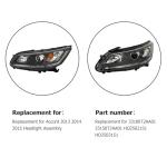 Honda Accord 2013-2015 Headlight Assembly Replacement Pair