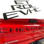 Matte Black Chevy Silverado 3D Tailgate Letters
