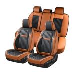 Nappa Leather Car Seat Covers - Brown & Black