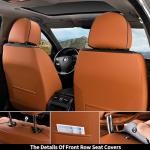 Nappa Leather Car Seat Covers - Brown & Black