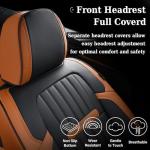Nappa Leather Car Seat Covers - Brown & Black