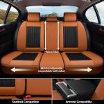 Nappa Leather Car Seat Covers - Brown & Black