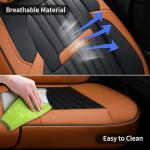 Nappa Leather Car Seat Covers - Brown & Black