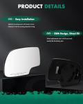 Passenger Side Mirror Glass for Chevy/GMC 2000-2006 Trucks