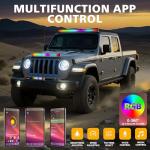 4WDKING RGB Offroad LED Lights with Remote Control