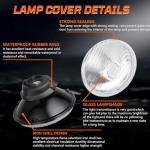 5.75" Round Headlight Housing with H4 Bulbs