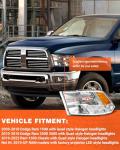 Dodge Ram 2009-2018 Headlight Assembly Replacement Set