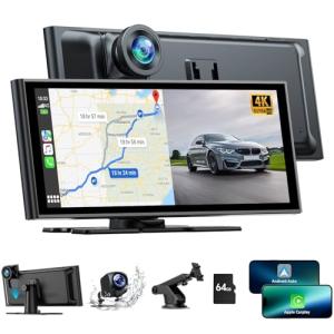 9.26'' Wireless Carplay Screen with 4K Dash Cam