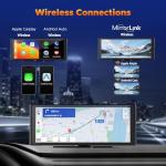 9.26'' Wireless Carplay Screen with 4K Dash Cam