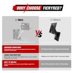 FIERYRED Trailer Spare Tire Mount - Holds 4 & 5 Lugs Wheels