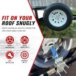 FIERYRED Trailer Spare Tire Mount - Holds 4 & 5 Lugs Wheels