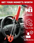 Tevlaphee Steering Wheel Lock - Heavy Duty Security