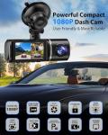 Triple Dash Cam with 1080P Front and Inside Cameras
