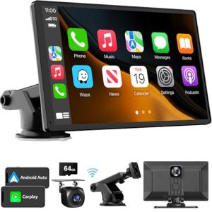 Wireless Carplay Touchscreen with 4K Dash Cam (9 inches)