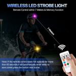 4PCS Wireless LED Strobe Lights with Remote Control