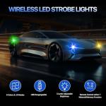 4PCS Wireless LED Strobe Lights with Remote Control