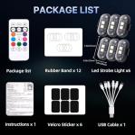 4PCS Wireless LED Strobe Lights with Remote Control