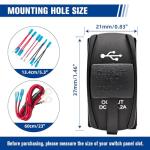 Anina LED Rocker Switches & Dual USB Charger Pack