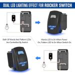 Anina LED Rocker Switches & Dual USB Charger Pack