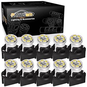 Bright White T10 LED Dash Light Bulbs - 10 Pack