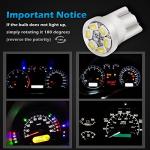 Bright White T10 LED Dash Light Bulbs - 10 Pack
