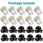 Bright White T10 LED Dash Light Bulbs - 10 Pack