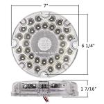 7" Round Amber & White LED Backup Lights