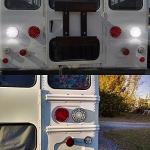 7" Round Amber & White LED Backup Lights