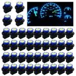 GLOFE 40 Pack Bright Ice Blue Dash Light Bulbs