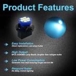 GLOFE 40 Pack Bright Ice Blue Dash Light Bulbs