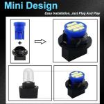 GLOFE 40 Pack Bright Ice Blue Dash Light Bulbs