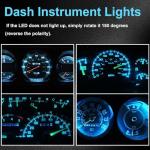 GLOFE 40 Pack Bright Ice Blue Dash Light Bulbs