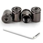 Anti-Theft Stainless Car Tire Valve Stem Caps (Black)