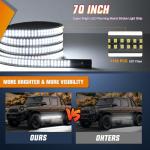 Nilight 2PCS 70-Inch Waterproof Emergency Strobe Lights