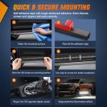 Nilight 2PCS 70-Inch Waterproof Emergency Strobe Lights