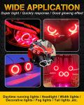 QasimLED Red Halo Ring Driving Lights - 110MM