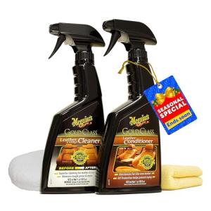 Meguiar's Leather Care Kit: Cleaner, Conditioner, Applicator & Towel
