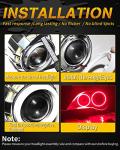 Red Angel Eyes LED Driving Light Halo Rings