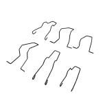 6-Pack Headlight Retaining Clips for H1 H3 H4 H7