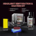 Headlight Restoration Kit with Ceramic Coating and Sandpaper