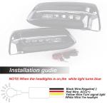 KEEGTBOX Sequential Switchback DRL Lights for Honda Accord