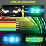 4Pcs 24-Inch LED Strip Lights for Cars