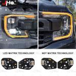 JHO Color Changing Amber DRL Lights for Ford Ranger
