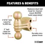 CURT Replacement Dual-Ball for Adjustable Trailer Hitch