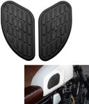 Motorcycle Fuel Tank Knee Pad - Vintage Black Stickers