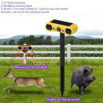 HULPPRE Solar Motion Sensor Alarm with Strobe Light